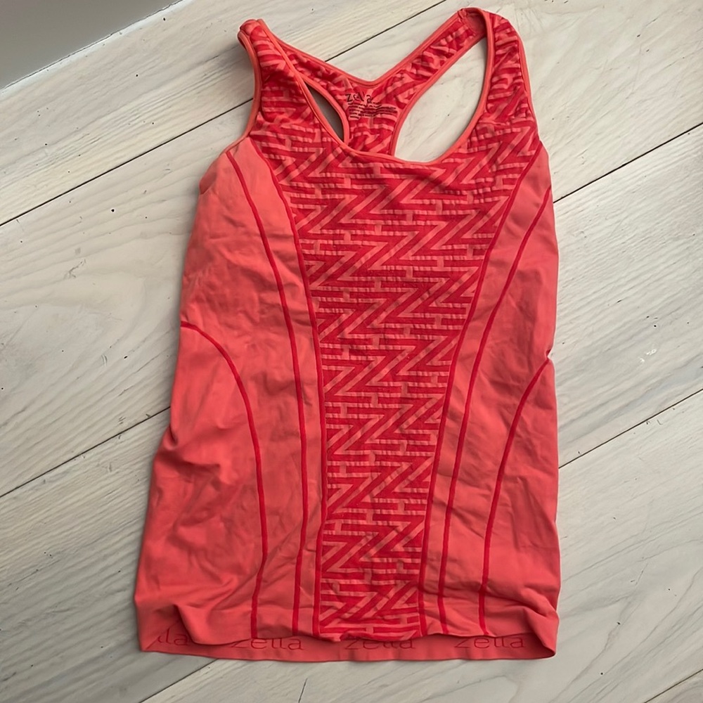 Zella red workout top